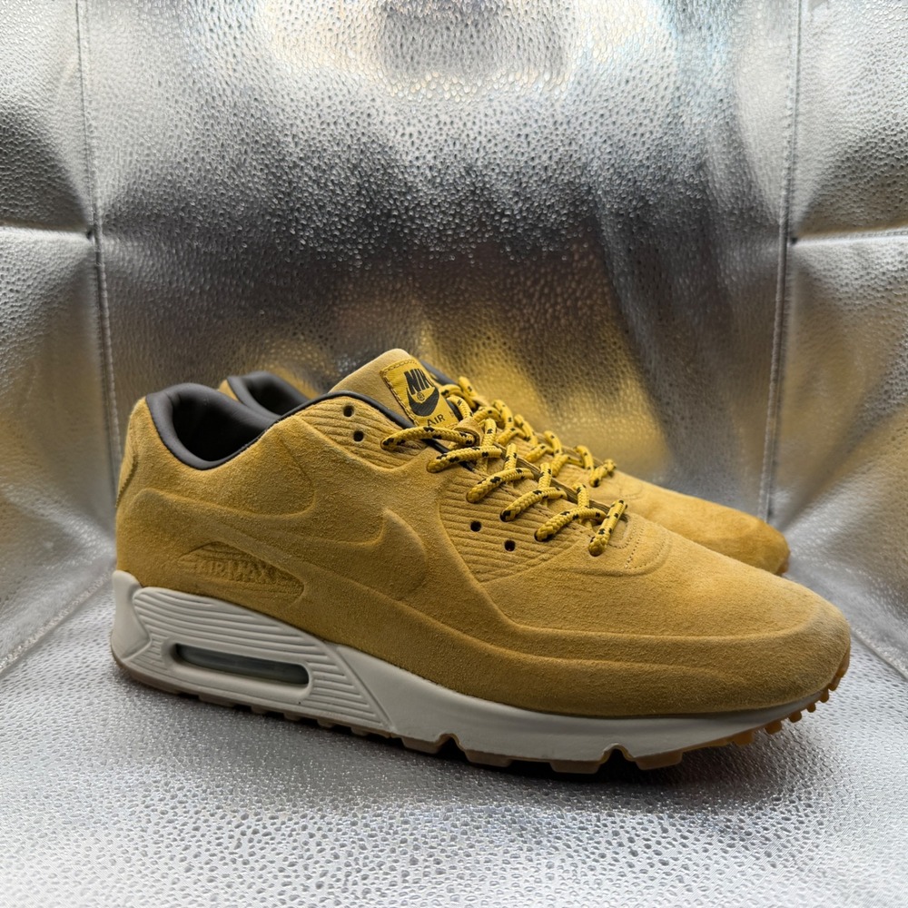Size 10.5 Nike Air Max 90 VT Premium Mens Yellow Good Suede Gum Sole 486988-700